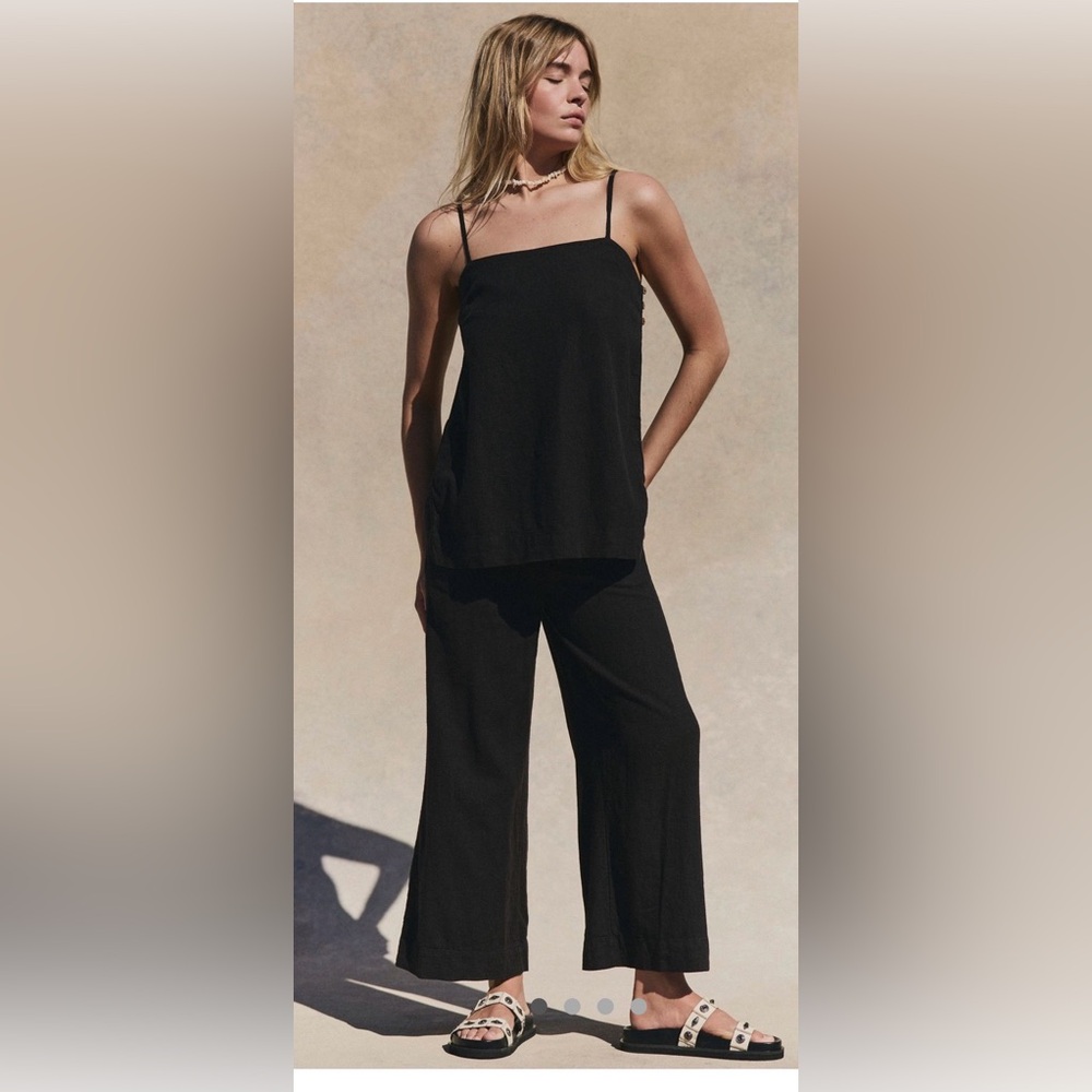 Free People Set. Black Wide Leg pant and top.